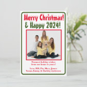 Carte de Noël photo moderne (Debout devant)
