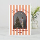 Carte de Noël photo moderne arquée (Debout devant)