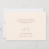 Carte de Noël photo moderne Boho | Joyeuses fêtes (Dos)