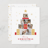 Carte de Noël photo moderne d'arbre de Noël multip (Devant / Derrière)