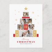 Carte de Noël photo moderne d'arbre de Noël multip (Devant)