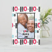 Carte de Noël photo moderne - Doodles scandinaves (Debout devant)