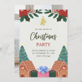 Carte de Noël photo moderne élégante (Devant / Derrière)