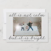 Carte de Noël photo moderne et drôle pour enfants  (Devant)