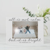 Carte de Noël photo moderne et drôle pour enfants  (Debout devant)