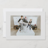 Carte de Noël photo moderne et drôle pour enfants  (Dos)