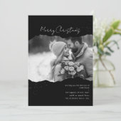 Carte de Noël photo moderne minimaliste (Debout devant)