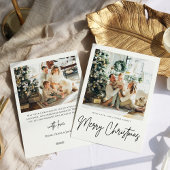 Carte de Noël photo moderne simple
