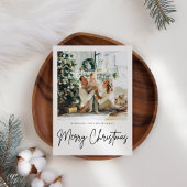 Carte de Noël photo moderne simple