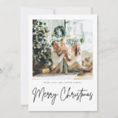 Carte de Noël photo moderne simple (Devant)