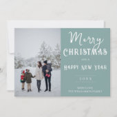 Carte de Noël photo moderne | TURQUOISE (Devant)
