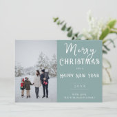 Carte de Noël photo moderne | TURQUOISE (Debout devant)