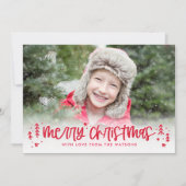 Carte de Noël photo moderne Winter Doodles (Devant)