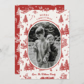 Carte de Noël photo Motif d'arbre (Devant / Derrière)