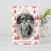 Carte de Noël photo Motif d'arbre (Debout devant)