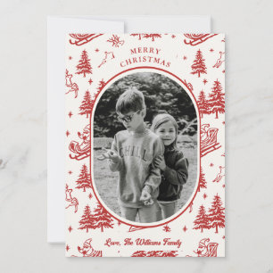 Carte de Noël photo Motif d'arbre