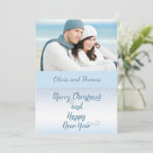 Carte de Noël photo Nautical Beach Boaters (Debout devant)