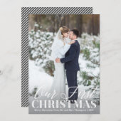 Carte de Noël photo neuve Notre premier Noël (Devant / Derrière)