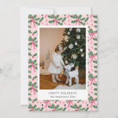 Carte de Noël photo papier peint Mistletoe Pink (Devant)