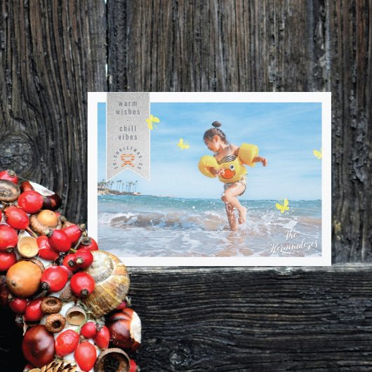 Carte de Noël photo Papillons