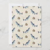 Carte de Noël photo pêche cabane au bord du lac (Dos)