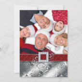 Carte de Noël Photo Père Noël Ceinture Parties sci (Dos)