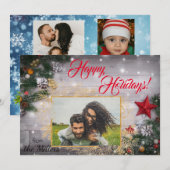 Carte de Noël photo personnalisée (Devant / Derrière)