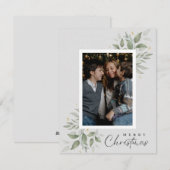 Carte de Noël photo personnalisée (Devant / Derrière)