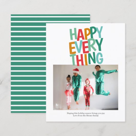 Carte de Noël photo personnalisée Budget (Devant / Derrière)