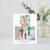 Carte de Noël photo personnalisée Budget (Debout devant)