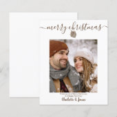 Carte de Noël photo personnalisée Budget (Devant / Derrière)