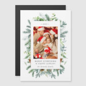 Carte de Noël photo Pine and Berries (Devant / Derrière)