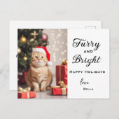 Carte de Noël photo pour animaux de compagnie - Fê (Devant / Derrière)