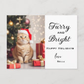 Carte de Noël photo pour animaux de compagnie - Fê (Devant)