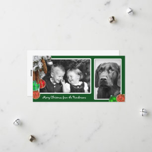 Carte de Noël photo pour enfants et chien
