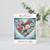 Carte de Noël photo pour les nouveaux couples (Debout devant)