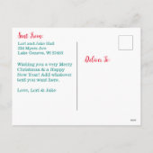 Carte de Noël photo pour les nouveaux couples (Dos)