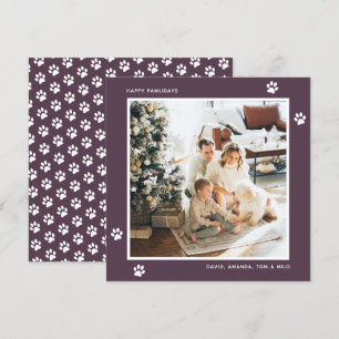 Carte de Noël photo pour propriétaire de chat chie