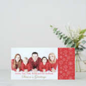 Carte de Noël photo Red Snowflake (Debout devant)