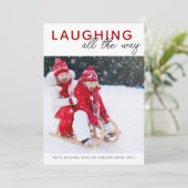 Carte de Noël photo | Rire tout le long (Debout devant)