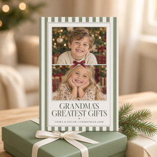 Carte de Noël photo sauge des plus beaux cadeaux d