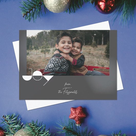Carte de Noël photo Simple Joie