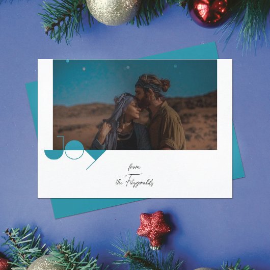 Carte de Noël photo Simple Joie