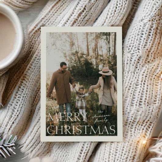 Carte de Noël photo Simplicité de Noël