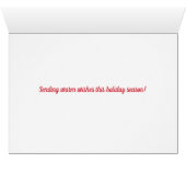 Carte de Noël photo Snowman (Intérieur Horizontal (Bas))