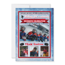 Carte de Noël photo sur le thème de hockey