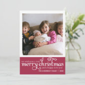 Carte de Noël photo typographie (Debout devant)