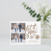 Carte de Noël photo vacances 2 Let it Snow (Debout devant)