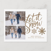 Carte de Noël photo vacances 2 Let it Snow (Devant)
