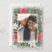 Carte de Noël Photo Vacances Noël Fond Vert Saison (Devant)